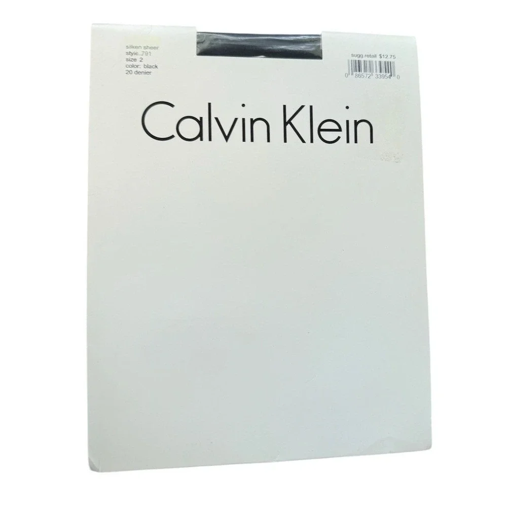 Calvin Klein Silken Sheer Pantyhose Womens One Size Black 20 Denier 1 Pair black
